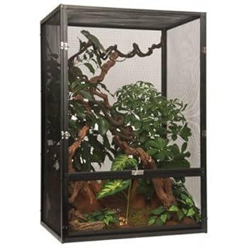 Exo Terra Tree Frog Terrarium - Advanced Amphibian Habitat - 18x18x24" Small/Tall Glass Enclosure