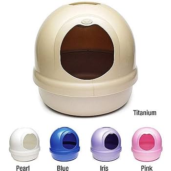 Petmate Booda Dome Litter Box - Linen/Pearl White - Covered Cat Litter Pan