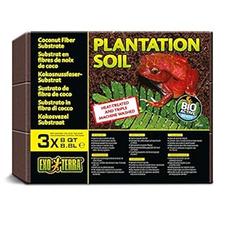 Exo Terra Plantation Soil 8 Qt, 3-Pack - Tropical Terrarium Substrate
