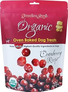Grandma Lucy's Organic Oven Baked Cranberry Dog Treats - 14 oz Bag