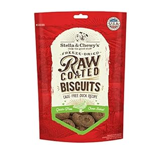 Stella & Chewy's Raw Coated Biscuits Dog Treats - Cage-Free Duck Recipe - 9 oz