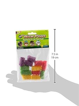 Ware Rice Pops Small Animal Chew Treats - Crunchy Rice & Corn Chews for Rabbits, Guinea Pigs, Hamsters - 12 Count