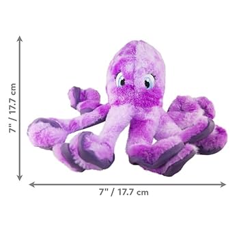 KONG Soft Seas Octopus Small Dog Toy - Plush Squeaky Toy for Puppies