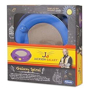 Jackson Galaxy Spiral Motion Activated Cat Toy - Ball Track & Scratcher (Assorted Colors)