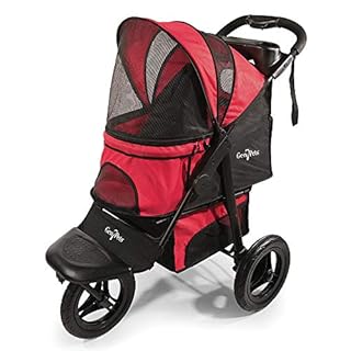 Gen7Pets G7 Jogger Pet Stroller Pathfinder - Red, Holds Pets up to 75 lbs