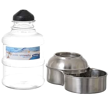 Petmate Stainless Steel Replendish Waterer - Small, 1 Gallon Automatic Pet Water Dispenser