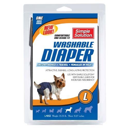 Simple Solution Washable Dog Diaper - Large - Reusable Female Diaper