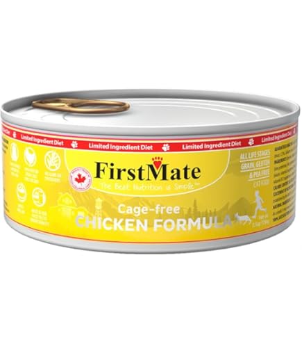 FirstMate Cat LID Chicken, 5.5 oz - Grain-Free, Limited Ingredient Diet, Cage-Free Chicken Formula Wet Cat Food