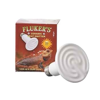 Fluker's Ceramic Heat Emitter - 100 Watt - Reptile Infrared Heating Bulb
