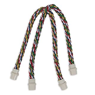 Petmate JW Comfy Cross Perch - Small 25 Inch Bird Perch - Bendable Rope