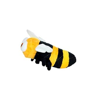 Mighty Jr Bug Bee Dog Toy - Durable Plush Squeaky Bee for Dogs