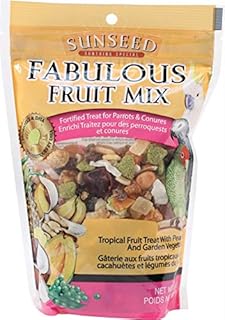 Sunseed Fabulous Fruit Mix Parrot & Conure Treats - 12 oz Parrot Food
