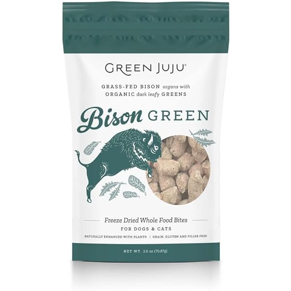 Green Juju Salmon Blue Freeze Dried Dog & Cat Food Topper, 3 oz - Wild Caught Alaskan Salmon with Organic Fruits & Veggies