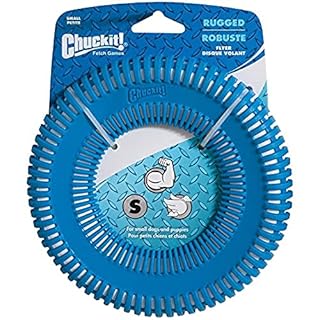 Chuckit! Rugged Flyer Dog Toy - Small Size, Durable Floating Fetch Disc (Color Varies)