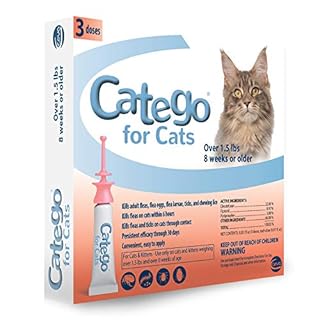 Catego Flea and Tick Treatment for Cats (1.5+ lbs) - 3 Doses