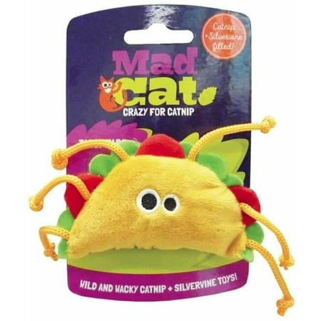 Mad Cat Tabby Taco Cat Toy with Catnip & Silvervine