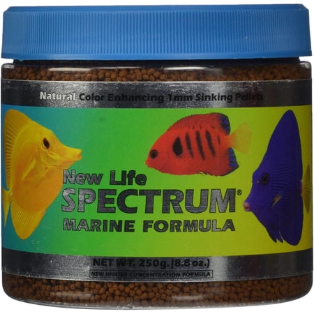 New Life Spectrum Marine Fish Formula 1mm Sinking Pellets, 250gm/300gm - Color Enhancing Food