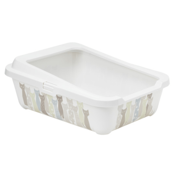 Mod Diamond Closed Litter Pan 17.5" Black - Moderna Ebony Litter Box
