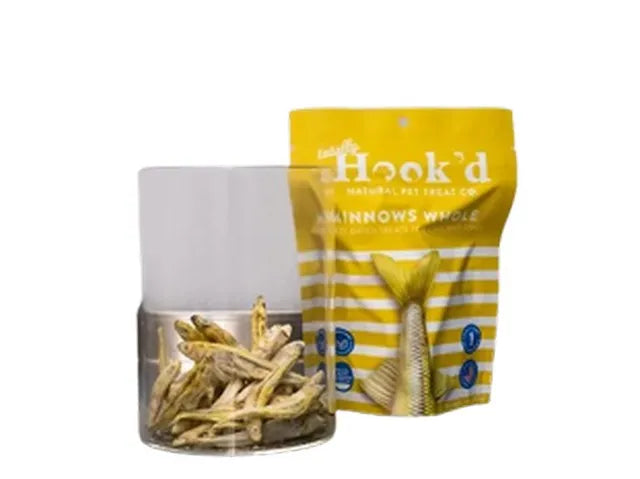 Totally Hooked Fresh Freeze Dried Whole Minnows - 1oz Dog and Cat Treats