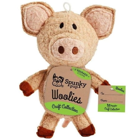 Spunky Pup SP00840 Woolies Pig Dog Toy