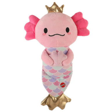Ethical Products Axolotl Plush Mermaid Dog Toy - 10 Inch Squeaky Plush