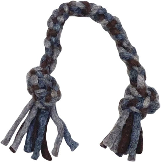 Dharma Dog Karma Cat Knotted Rope Dog Toy - Natural/Gray - Small - 25cm