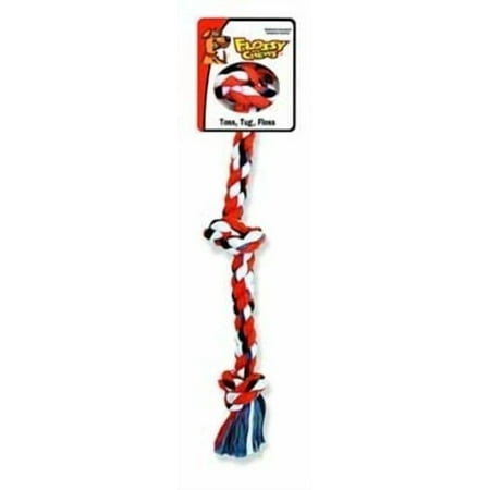 Mammoth Flossy Chews 3 Knot Rope Dog Toy - Large 25 Inch Multicolor Tug