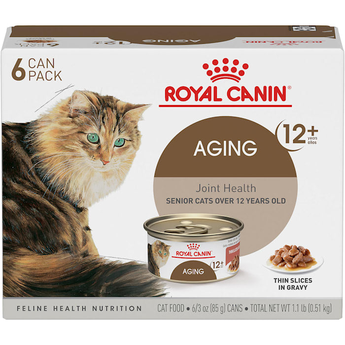 Royal Canin Feline Aging 12+ Thin Slices in Gravy Wet Cat Food, 3 oz Can
