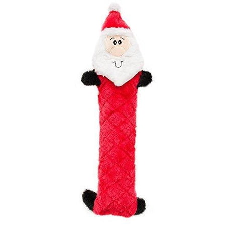 ZippyPaws Holiday Jigglerz Squeaky Santa Plush No Stuffin...