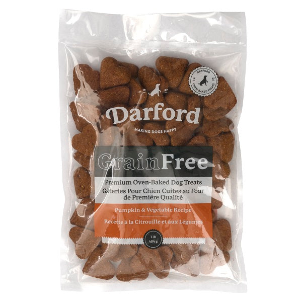 Darford Grain Free Pumpkin Mini Dog Treats - 1 lb Bag