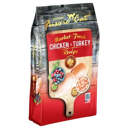 Fussie Cat Market Fresh Chicken & Turkey Recipe Dry Cat Food, 4lb