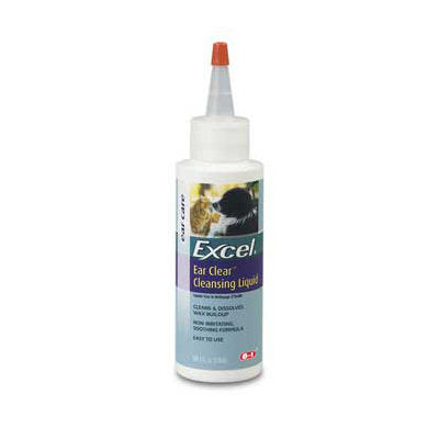8 in 1 Excel Ear Cleansing Liquid for Dogs and Cats, 4 Ou...