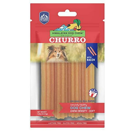 Himalayan Dog Chew yakyCHURRO Bacon Flavor Dog Treats, Soft Chews, 4 oz
