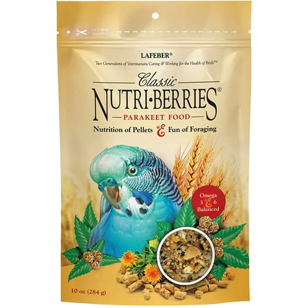 Lafeber's Classic Nutri-Berries Parakeet Food - 10 oz, Nutritional Pellet Bird Treat