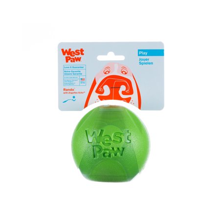 West Paw Zogoflex Echo Rando Large 3.5" Dog Toy Jungle Green