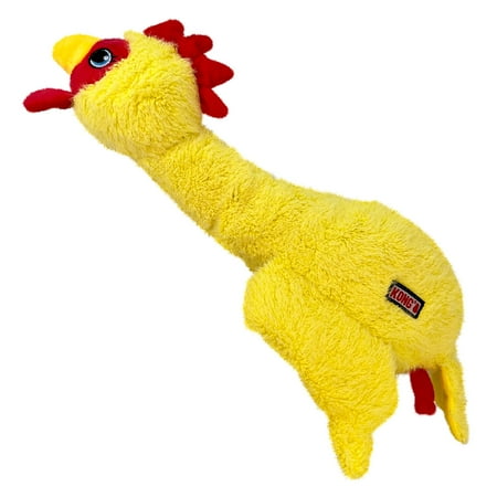 KONG Scruffs Plush Chicken Dog Toy - Medium/Large Squeaky Plush