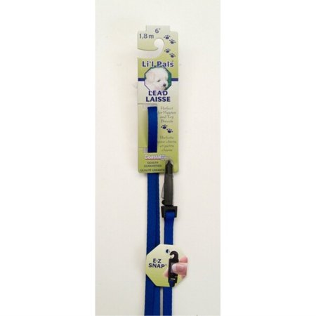 Coastal Li'l Pals Nylon Dog Puppy Leash with E-Z Snap, Blue, 5/16 inch x 6 ft
