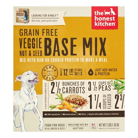 The Honest Kitchen Kindly Grain-Free Veggie, Nut & Seed Dehydrated Dog Food Base Mix - 3 lb