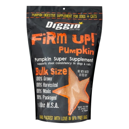 Diggin' Your Dog Firm Up! Pumpkin Supplement - Fiber for Dogs & Cats, 16 oz