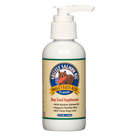 Grizzly Salmon Oil Omega-3 Dog Food Supplement - 4 oz