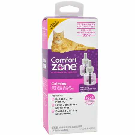 Comfort Zone Calming Diffuser Refill for Cats & Kittens, 1.62 fl oz, 2-Pack