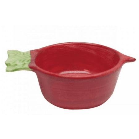 Kaytee Vege-T-Bowl Radish - Small Animal Food Bowl - 3" Diameter - Ceramic Dish
