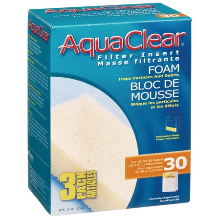 AquaClear 30/150 Foam Filter Inserts - 3 Pack - A1392 - Aquarium Filter Media