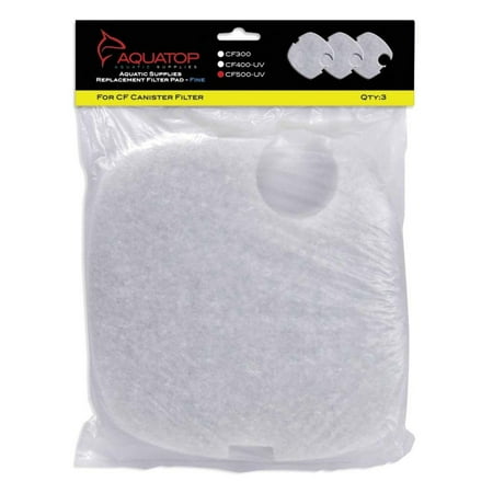 Aquatop CF500-UV Replacement Filter Pads - Fine - 3 Pack - Aquarium Canister Filter Media