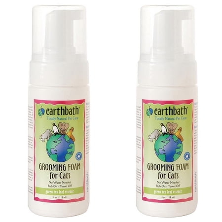Earthbath All Natural Green Tea Essence Cat Grooming Foam...