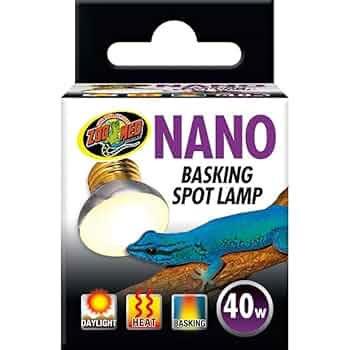 Zoo Med Nano Basking Spot Lamp - 40 Watt - Reptile Heat Lamp for Nano Terrariums