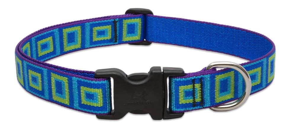 LupinePet Originals Sea Glass Dog Collar - 1" Wide, Adjustable 12-20"