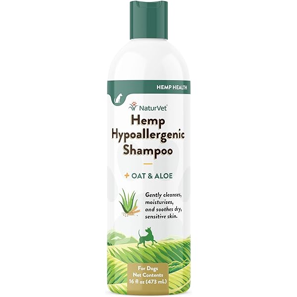 NaturVet Hemp Deodorizing Dog Shampoo - Oatmeal & Honey, 16 oz