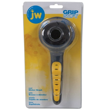 JW Gripsoft Small Slicker Brush for Dogs and Cats - Gentle Pet Grooming Brush