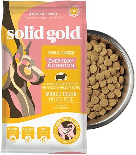 Solid Gold Hund-N-Flocken Dry Dog Food, Lamb, Brown Rice & Pearled Barley, Adult Dogs, 28.5 lb
